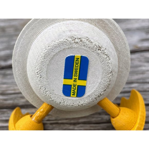 Vintage Swedish Wood Chicken Figurine Shelf Sitter - Picture 9 of 10